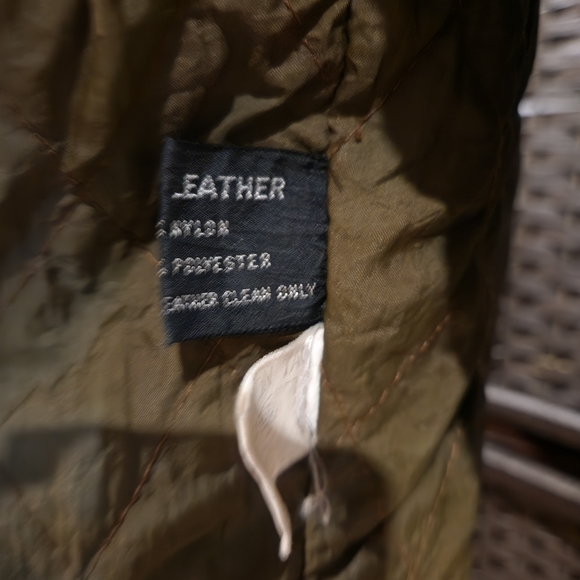 Vintage 80's Georgetown Leather Parka Jacket sz Medium - Picture 6 of 12